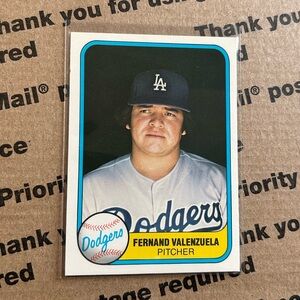 Fernando Valenzuela ‘81 Fleer Card No. 140